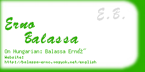 erno balassa business card
